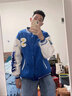 肆缄】克莱因蓝棒球服外套男春秋季美式复古宽松百搭休闲情侣夹克ins潮牌拼接PU皮袖字母刺绣夹克外套 【关注店铺优先发货】2LX846蓝色高质量 M 实拍图