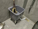 申梵（SHENFAN）拖把池阳台高脚拖把盆卫生间家用墩布池拖布池移动洗地盆水池水槽 灰色移动40×40×50.5cm台控下水 实拍图