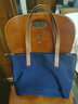 帆自然（let it be）休闲单肩子母托特包品牌牛津尼龙帆布女士手提袋轻便商务通勤可装电脑 深蓝色配棕色 实拍图
