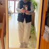 MUJI男女通用 针织 灯芯绒 宽松裤 无性别 男款女款 BEE04C1A 象牙白 S-M 实拍图