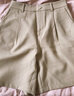 Olrain欧芮儿卡其色休闲裤女夏季新款通勤百搭短裤 卡其色 M 实拍图