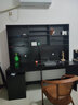 蓝木槿 电脑桌 台式家用书桌书柜组合办公桌写字台带书架学习桌 黑胡桃色+三抽抽屉柜 1.8m（左右3格书架） 实拍图