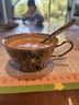 美道 骨瓷咖啡杯套装高档欧式下午茶茶具咖啡具茶杯陶瓷杯子礼盒装 一路相伴-6杯碟勺-配贺卡 深蓝色礼盒装 实拍图