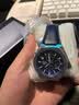 卡西欧（CASIO）商务休闲日韩手表男士太阳能闹钟防水钢带皮带石英腕表送男友礼物 EFR-S108DE-2A八角表圈+蓝表盘 实拍图
