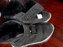 AU&MU澳洲雪地靴女冬季保暖皮毛一体加绒防滑大棉鞋魔术贴羊毛短筒女靴 黑色 【羊皮毛一体】182 38 实拍图