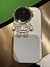 赫豹适用苹果15promax手机壳潮牌iphone17proamx宇航员隐形镜头支架16防摔电镀渐变闪粉纸太空人软壳 电镀实色宇航员镜头隐形支架-典雅白 iPhone14Pro Max 实拍图