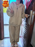 苒祺祺孕妇装秋季套装上衣长袖宽松连帽拉链卫衣裤子两件套2025新款秋装 杏色套装 M 实拍图