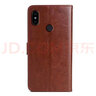 居小智适用小米redmi红米note5手机壳翻盖式皮套钱包款插卡外壳全包防摔软内壳磁扣保护套男女款 红米NOTE5【棕色】 实拍图
