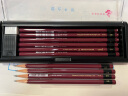 三菱（uni）金装铅笔H 原木杆铅笔书写绘画素描设计 硬度测试笔 12支/盒（含橡皮）1887 实拍图