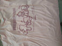 萨姆依     oversize潮牌卡通小熊印花纯棉短袖T恤女学生夏季新款宽松情侣百搭tee半袖上衣 粉色 L 实拍图