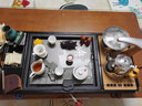 瓷牌茗茶具功夫茶具茶盘实木家用整套四合一电热炉茶台茶托盘排水式仿乌金石 茶花瓶流水器4合1瓷石茶盘全自动 实拍图