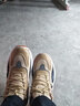 翠雅阁男鞋2024新款秋季休闲运动工作上班皮面防水防滑劳保老爹鞋子男 卡其色 43 实拍图