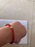 菜百首饰 黄金手链 足金5D硬金红玛瑙手串手链 计价 HJ “招财”玛瑙手串 约0.4g 实拍图