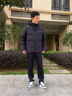 安踏（ANTA）面包羽绒服丨速暖四防短款速暖羽绒服男冬季保暖防泼水棉服外套 立领四防科技-基础黑7916-1 3XL 实拍图