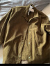 无印良品（MUJI） 男女通用法兰绒开领衬衫长袖休闲百搭衬衣外套纯棉全棉ACA71A1A 卡其绿 S-M 165/88A 晒单实拍图