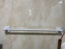百悍枪灰毛巾杆毛巾架免打孔卫生间置物架浴室洗手间收纳架子厕所洗漱 【无痕贴】毛巾杆奶油白60CM 实拍图