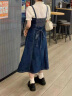 蔓尔依（MANERYI）连衣裙女夏装2024年新款韩版小个子显瘦牛仔背带裙夏天长裙子套装 上衣+裙子 M 晒单实拍图