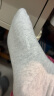 全棉时代男女袜子情侣5A抗菌中长短筒船袜4双装 绒白+花灰+山紫+缥绿 实拍图
