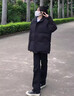 VUUG冬装新款棉服男潮牌美式高街连帽加厚保暖棉衣男女同款棉袄外套男 黑色 XL 晒单实拍图