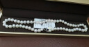 周六福S925银扣淡水珍珠项链妈妈生日礼物 扁圆7.5-8.5mm 45cm  晒单实拍图