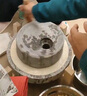 天工宏邦小石磨家用老式小型豆浆豆腐机手摇幼儿园手推动磨盘手工麻青石墨 调节轴款加厚35*45(架子模具錾子 实拍图