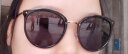 LOHO墨镜女款猫眼时尚偏光驾驶复古大脸显瘦高级感防紫外线晒太阳眼镜 钢琴黑【高清偏光】 实拍图