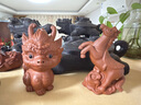 若善紫砂茶宠摆件可养吸财陶瓷十二生肖龙茶桌茶具小摆件禅意茶道配件 07朱泥-马 实拍图