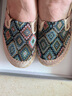 老北京布拖鞋女亚麻包头半拖妈妈单鞋防滑软底民族风绣花鞋一脚蹬 孔雀绿【送妈妈 送闺蜜 送自己】 36 正码-防滑软底 舒适透气 实拍图