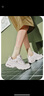 斯凯奇（Skechers）女鞋厚底增高老爹鞋百搭休闲鞋耐磨透气运动鞋女 WTRG白/金 39.5 实拍图