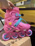 动感（ACTION）A68溜冰鞋儿童平花鞋轮滑鞋男女童4码可调花式鞋旱冰鞋直排轮初学 A68流星粉色【套装2】【鞋+912头盔+海龟护具+包】 M 适合【32-35】码 实拍图