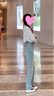德莉娅2026年新款春季浅色阔腿牛仔裤女窄版百搭刺绣设计韩版直筒裤女裤 浅蓝色/长裤 M (27) 【建议100-110斤】 实拍图