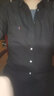 真维斯（Jeanswest）短袖衬衫男春夏季时尚男士休闲免烫修身潮牌工作长白衬上衣外套装 黑色9628C【长.袖春秋款】 4XL 【建议165-180斤】 实拍图