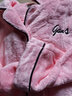 琼瑛睡衣女秋冬加厚男珊瑚绒情侣家居服保暖衣裤套装 女款-粉色 L 实拍图