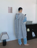俞兆林（YUZHAOLIN）情侣睡衣男秋冬加绒加厚珊瑚绒睡袍冬季长袖睡袍浴袍大码卡通冬天 NSMXJ-129/204蓝灰恐龙 XL 男生【建议125-155斤】 实拍图