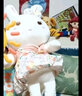 憨憨猪兔子玩偶小白兔兔毛绒玩具公仔布娃娃女孩睡觉抱枕生日礼物女生 粉色花布兔 80厘米 实拍图