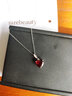 rarebeauty【圣诞节礼物送女友】红石榴石宝石项链女士锁骨吊坠时尚首饰 【吊坠+金链】8仓不刻字 实拍图