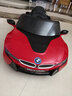 贝瑞佳（BeRica）宝马I8授权婴儿童电动车遥控汽车小孩玩具车可坐人宝宝摇摆四轮 红色四驱摇摆+遥控＋发泡轮皮座 实拍图