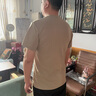 诚宜佳【3件装】纯棉短袖T恤男新款大码半袖男打底衫t恤圆领印花男半袖 KY7卡其+点线铁灰+蓝v黑 XL 建议 135/150斤 实拍图