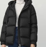 朗姿【朗姿Basic衣橱】轻羽45°云90白鹅绒连帽短款羽绒服冬季新款 黑色 S 实拍图