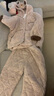 小情歌 夹棉睡衣女冬季加厚加绒三层保暖珊瑚绒连帽家居服女可外穿套装 QZMJM206049 女装（主推款） XL 女/身高165-175 体重120-140 实拍图