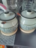 和风四季釉下彩耐高温陶瓷盐罐辣椒油辣子罐厨房猪油罐调味罐调料罐调料盒 小号青花调味罐+木勺+垫子300ml 实拍图