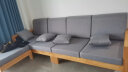 公熊（GXIONG）沙发 实木沙发客厅北欧布艺沙发床沙发小户型 原木色 四人位+脚踏 晒单实拍图