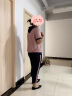 俞兆林（YUZHAOLIN）妈妈洋气短袖卫衣中年女装夏装时尚运动服中老年夏季大码经典款式 粉色 3XL (120-130斤) 实拍图