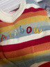 幼歌（YOUGE）婴幼儿秋季新款缤纷彩虹条纹宽松长袖毛衣舒适软绵上衣 彩虹条 100 cm 实拍图