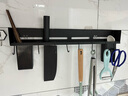 柯米鱼（Kemiyu）厨房置物架免打孔不锈钢刀架壁挂筷子笼挂钩筷子架 【优雅黑50CM】 【带挂钩】【免钉打孔双用】 实拍图