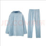 芬腾 珊瑚绒睡衣女冬季加厚法兰绒开衫加绒休闲秋冬款家居服套装 浅兰（卡通） XL 实拍图