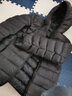 鸭鸭佟丽娅同款轻薄羽绒服女冬短款新款薄款高端时尚女款秋冬外套KXM 黑色【连帽款】 2XL 实拍图