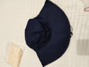 Siggi 帽子女春夏天遮阳帽户外潮防晒防紫外线大沿盆帽扎辫护颈防风帽 藏青色 M(56-58CM) 实拍图