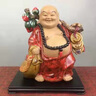 美吔 瓷器弥勒佛罗汉工艺石湾公仔瓷器工艺品家居装饰品弥勒佛陶瓷摆件 招财进宝 实拍图