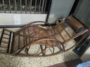畔叙豆真藤藤椅休闲摇摇椅摇椅老人躺椅大人实木逍遥睡椅家用懒人藤编 柚黑色 实拍图